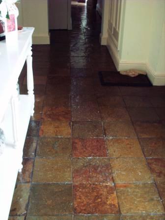 Slate Floor with Sealer