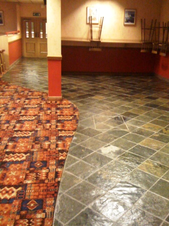 Slate floor in a working mens club.