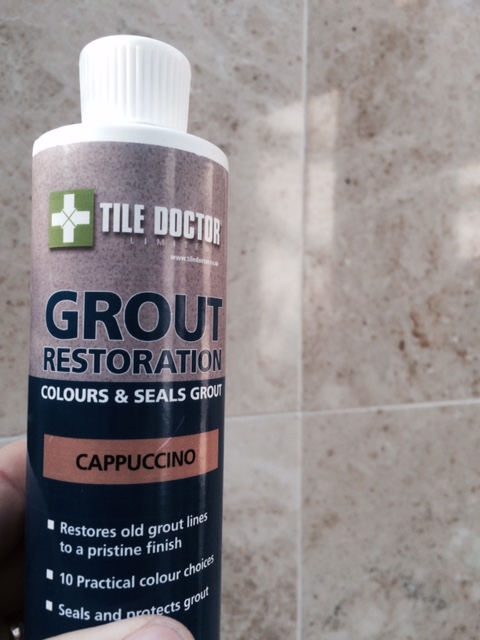 Step 4 - Apply the Grout Colourant solution to the brush.