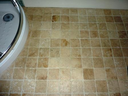 Traverting Floor after Cleaning, Sealing by the Edinburgh Tile Doctor