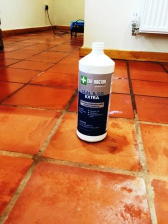 Sealing a Terracotta Tiled Floor with Seal and Go Extra in Malvern
