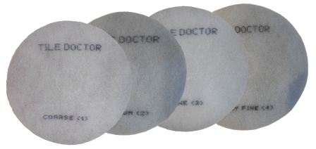Tile Doctor Quad pack of four six inch burnishing pads for polished stone worktops