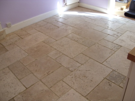 Limestone floor renovated by Tile Doctor Warwickshire