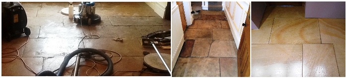 Cleaning and Renovating Sandstone Floors