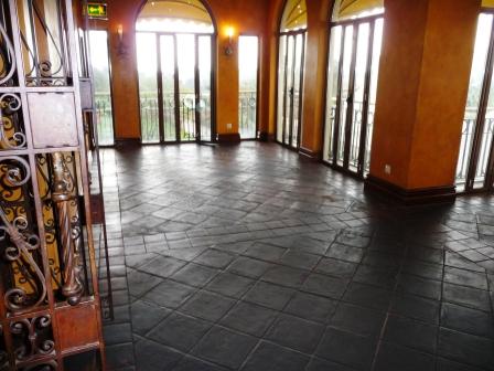 Terracotta Restaurant floor before cleaning and sealing