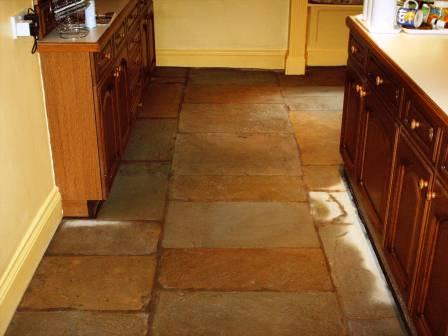 Sandstone Floor after Cleaning and Sealing